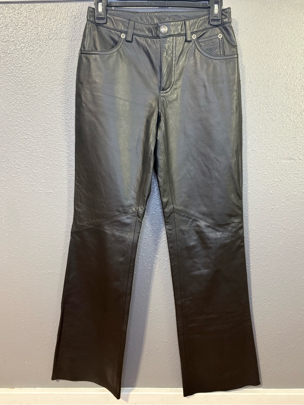 Harley-Davidson women's black leather pants size 2 (SKU 279)